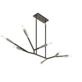 KICHLER 43795BK Branches 19.75" 7 Light Chandelier In Black With Antique Pewter Accents