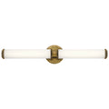 KICHLER 45685NBRLED Indeco 27" Led Linear Vanity Light With Satin Etched White Glass In Natural Brass