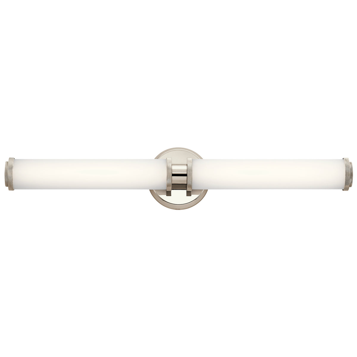 KICHLER 45685PNLED Indeco 27" Led Linear Vanity Light With Satin Etched White Glass In Polished Nickel