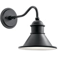 KICHLER 49775BK Northland 12" 1 Light Outdoor Wall Light In Black