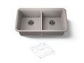 KOHLER K-8199-CM3 Cairn 33-1/2" Undermount Double-Bowl Kitchen Sink - Matte Taupe
