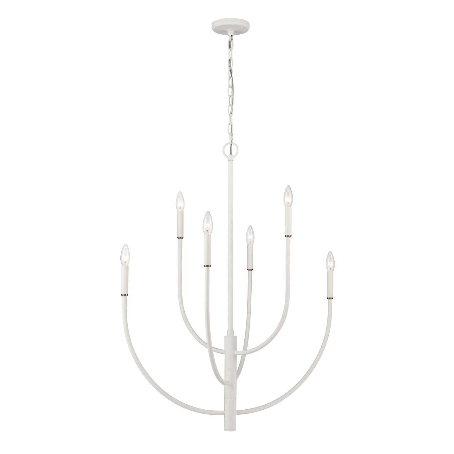 ELK SHOWROOM 82017/6 Continuance 30'' Wide 6-Light Chandelier - White Coral