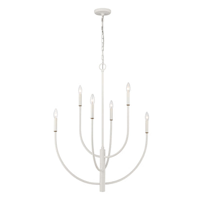 ELK SHOWROOM 82017/6 Continuance 30'' Wide 6-Light Chandelier - White Coral