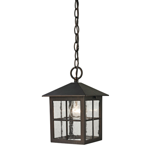 THOMAS 8201EH/70 Shaker Heights 7'' Wide 1-Light Outdoor Pendant - Hazelnut Bronze