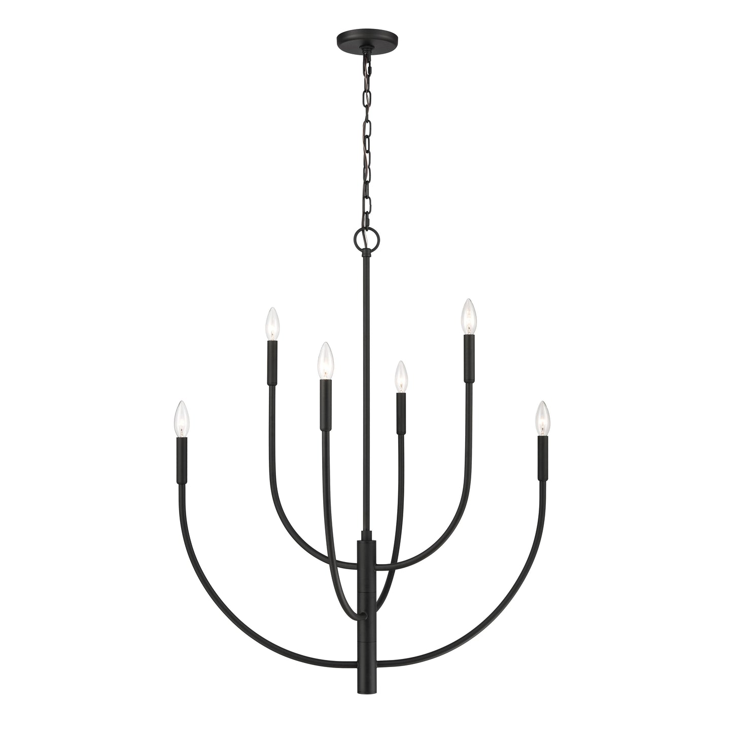 ELK SHOWROOM 82027/6 Continuance 30'' Wide 6-Light Chandelier - Charcoal