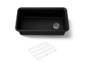 KOHLER K-8206-CM1 Cairn 33-1/2" Undermount Single-Bowl Kitchen Sink - Matte Black