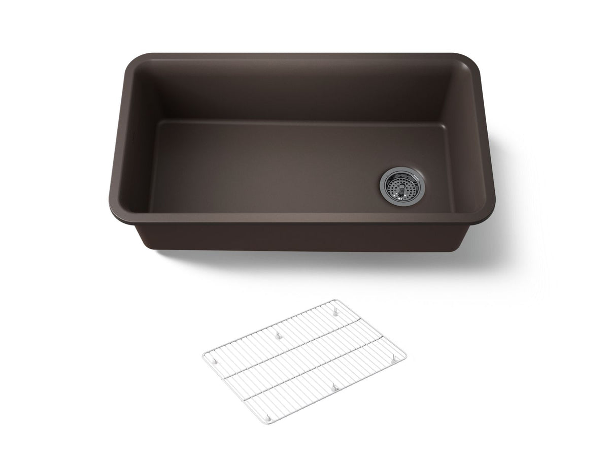 KOHLER K-8206-CM2 Cairn 33-1/2" Undermount Single-Bowl Kitchen Sink - Matte Brown