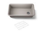 KOHLER K-8206-CM3 Cairn 33-1/2" Undermount Single-Bowl Kitchen Sink - Matte Taupe