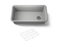 KOHLER K-8206-CM4 Cairn 33-1/2" Undermount Single-Bowl Kitchen Sink - Matte Grey