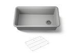 KOHLER K-8206-CM4 Cairn 33-1/2" Undermount Single-Bowl Kitchen Sink - Matte Grey
