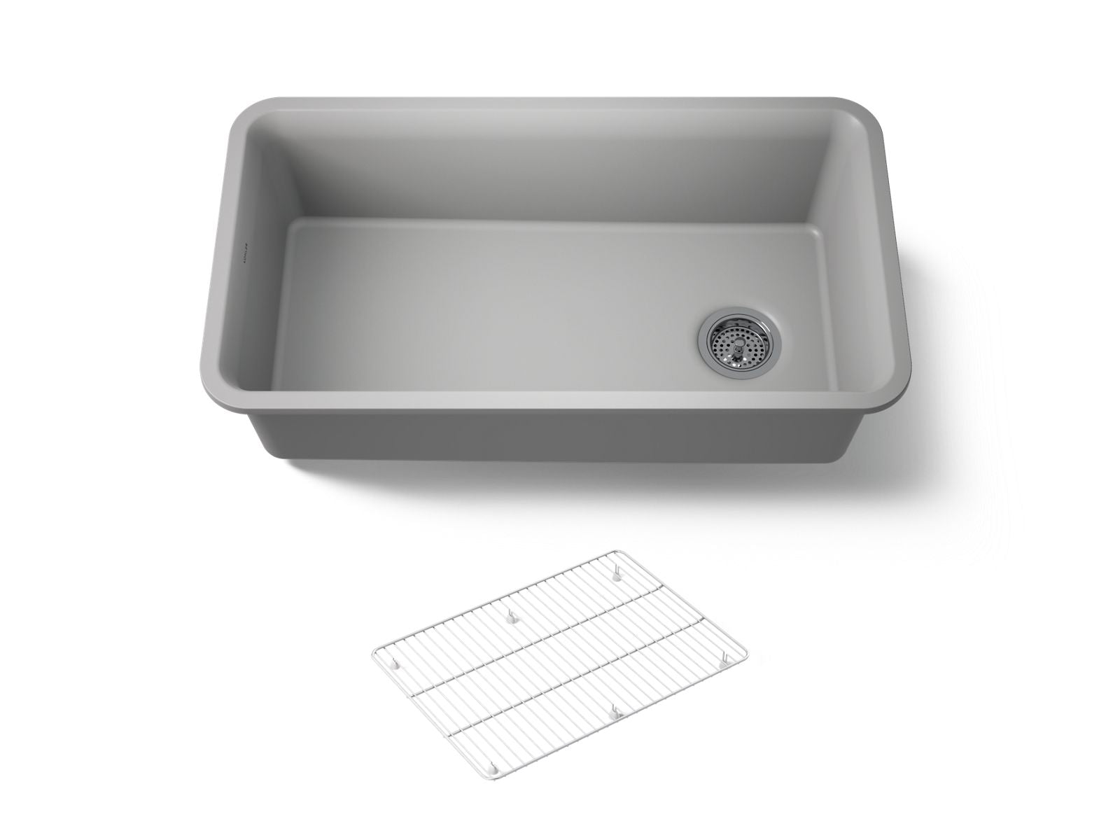 KOHLER K-8206-CM4 Cairn 33-1/2" Undermount Single-Bowl Kitchen Sink - Matte Grey