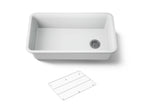 KOHLER K-8206-CM6 Cairn 33-1/2" Undermount Single-Bowl Kitchen Sink - Matte White