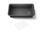 KOHLER K-8206-CM7 Cairn 33-1/2" Undermount Single-Bowl Kitchen Sink - Matte Graphite