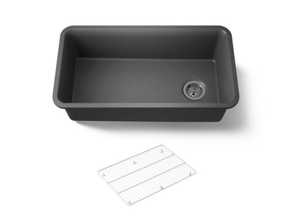 KOHLER K-8206-CM7 Cairn 33-1/2" undermount single-bowl kitchen sink - Matte Graphite
