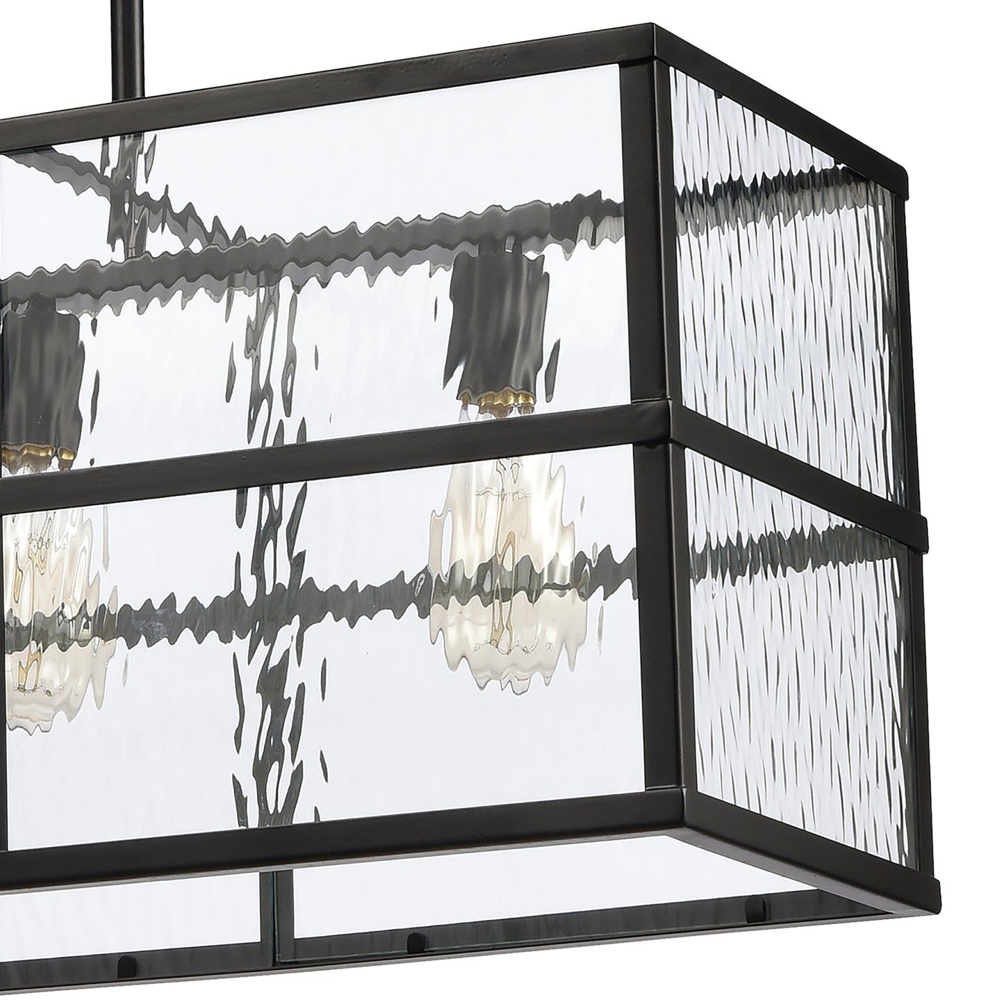 ELK SHOWROOM 82077/4 Solace 34'' Wide 4-Light Linear Chandelier - Matte Black