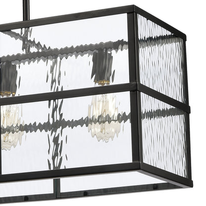 ELK SHOWROOM 82077/4 Solace 34'' Wide 4-Light Linear Chandelier - Matte Black