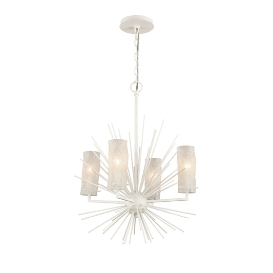 ELK SHOWROOM 82086/4 Sea Urchin 20'' Wide 4-Light Chandelier - White Coral