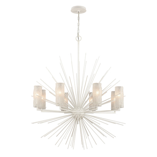 ELK SHOWROOM 82088/8 Sea Urchin 34'' Wide 8-Light Chandelier - White Coral