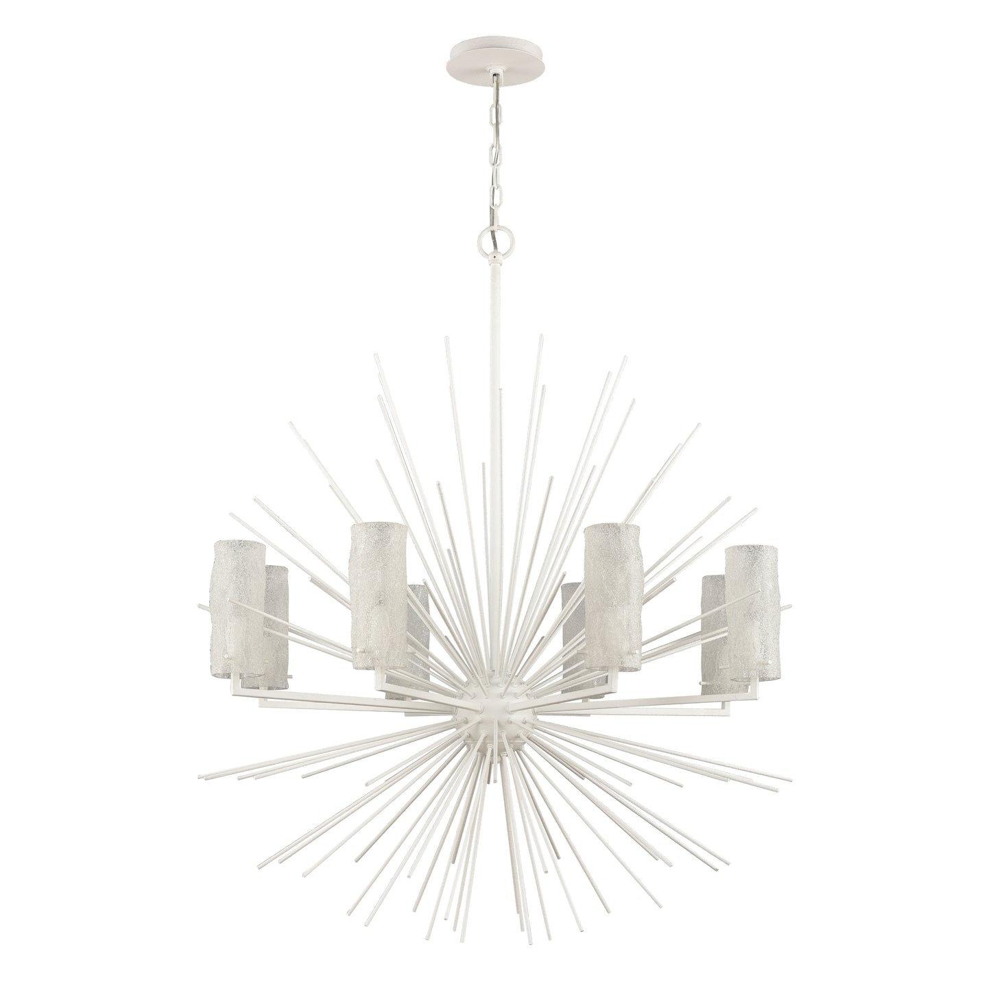 ELK SHOWROOM 82088/8 Sea Urchin 34'' Wide 8-Light Chandelier - White Coral