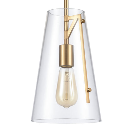 ELK SHOWROOM 82145/1 Trustle 7'' Wide 1-Light Mini Pendant - Satin Brass