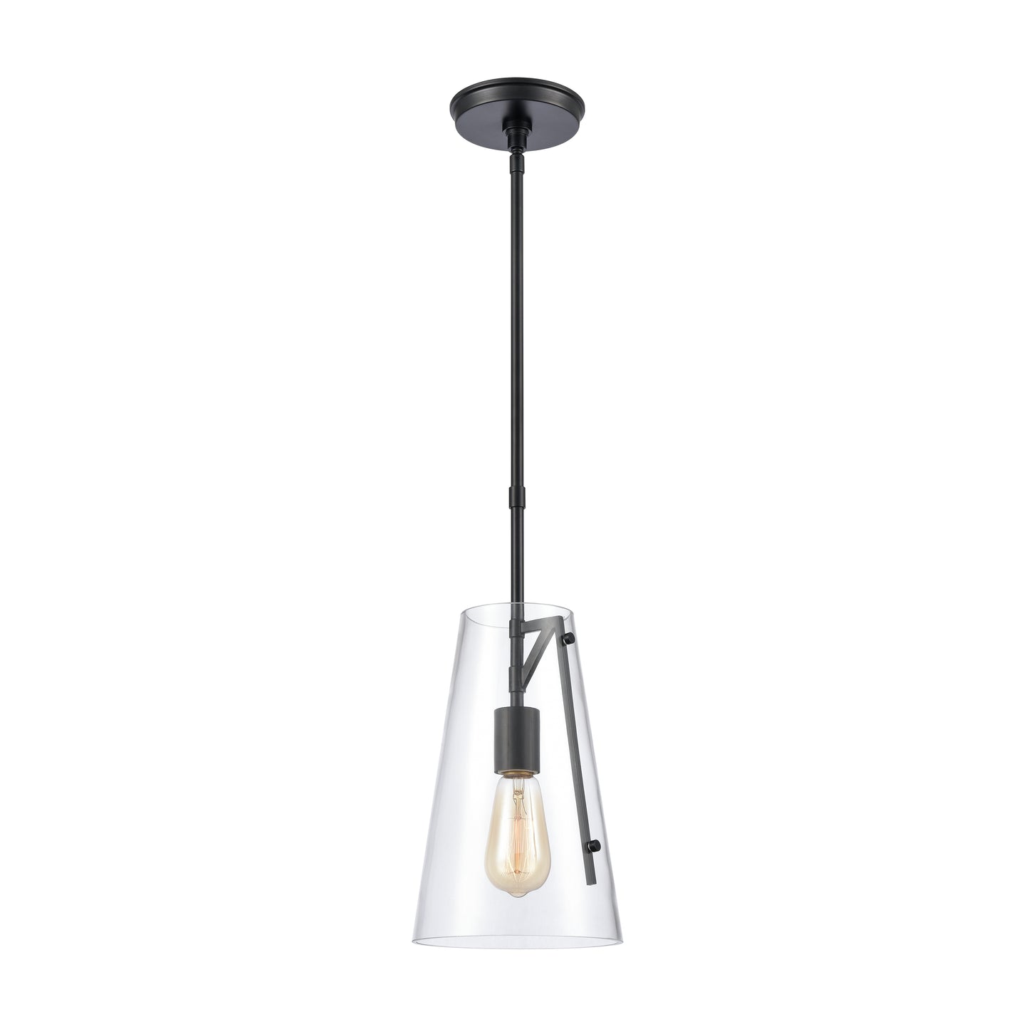 ELK SHOWROOM 82155/1 Trustle 7'' Wide 1-Light Mini Pendant - Matte Black