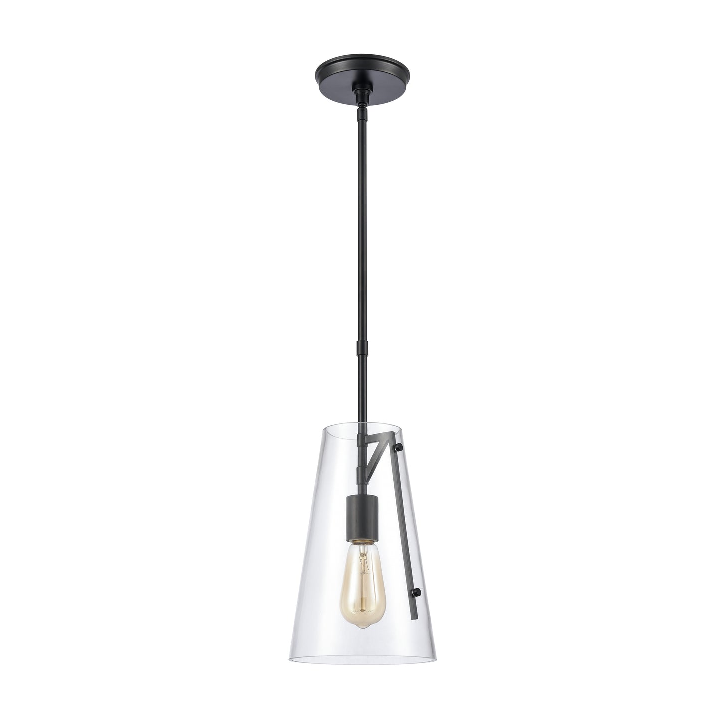 ELK SHOWROOM 82155/1 Trustle 7'' Wide 1-Light Mini Pendant - Matte Black