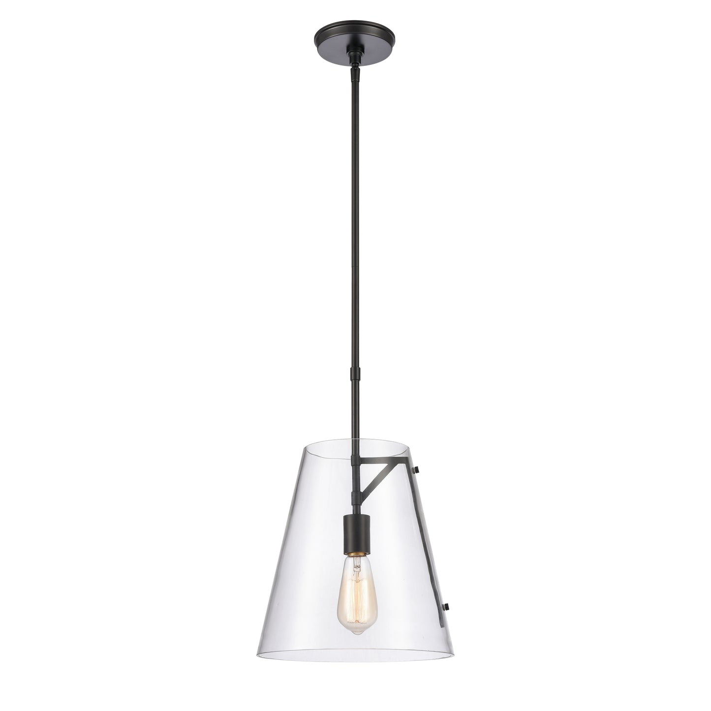 ELK SHOWROOM 82156/1 Trustle 11'' Wide 1-Light Pendant - Matte Black