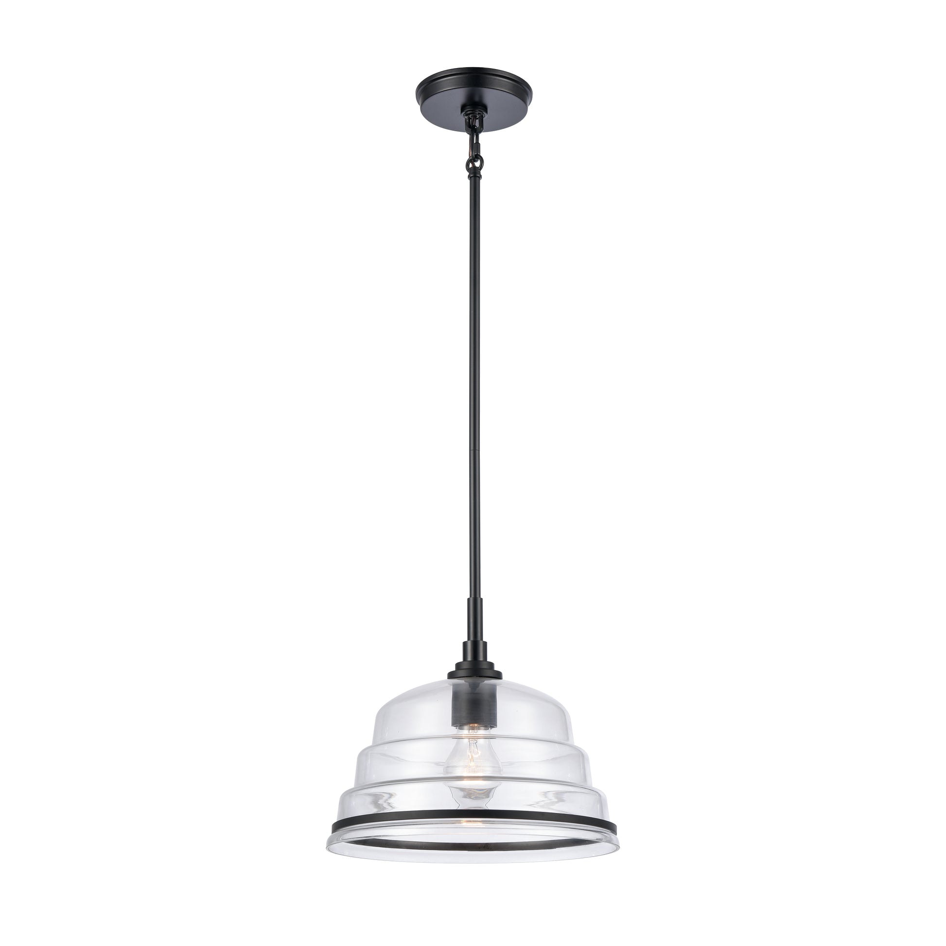 ELK SHOWROOM 82165/1 Boyer 11'' Wide 1-Light Pendant - Matte Black