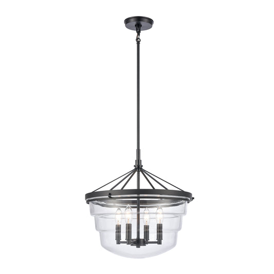 ELK SHOWROOM 82169/4 Boyer 18'' Wide 4-Light Pendant - Matte Black