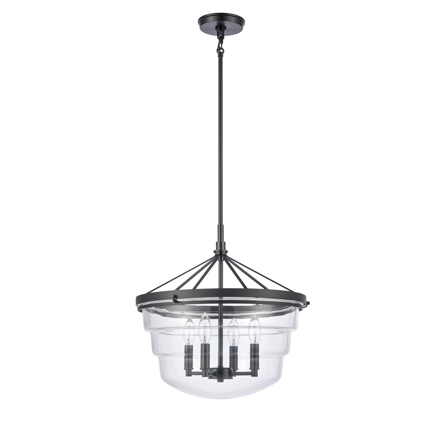 ELK SHOWROOM 82169/4 Boyer 18'' Wide 4-Light Pendant - Matte Black