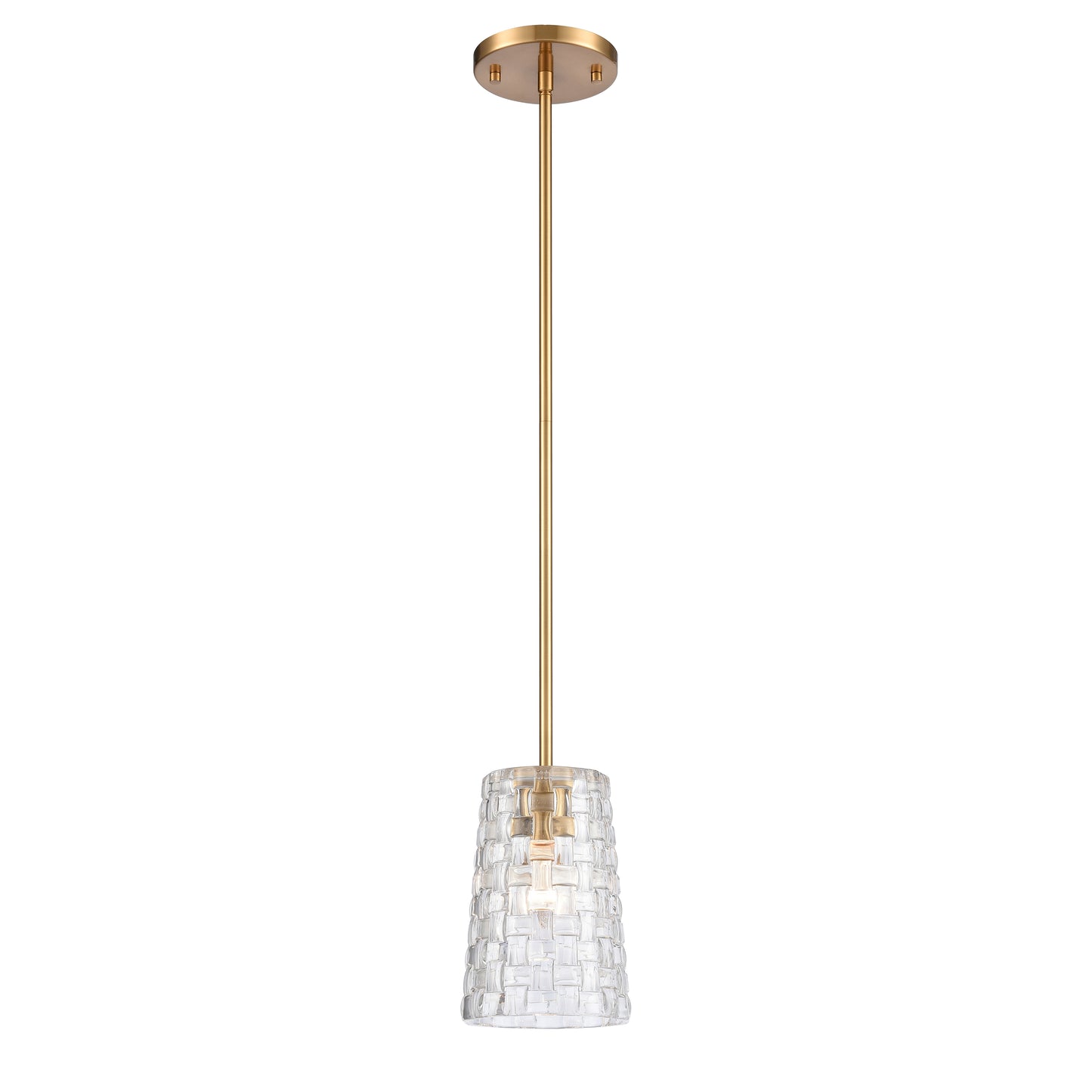 ELK SHOWROOM 82175/1 Lightweave 5.5'' Wide 1-Light Mini Pendant - Satin Brass