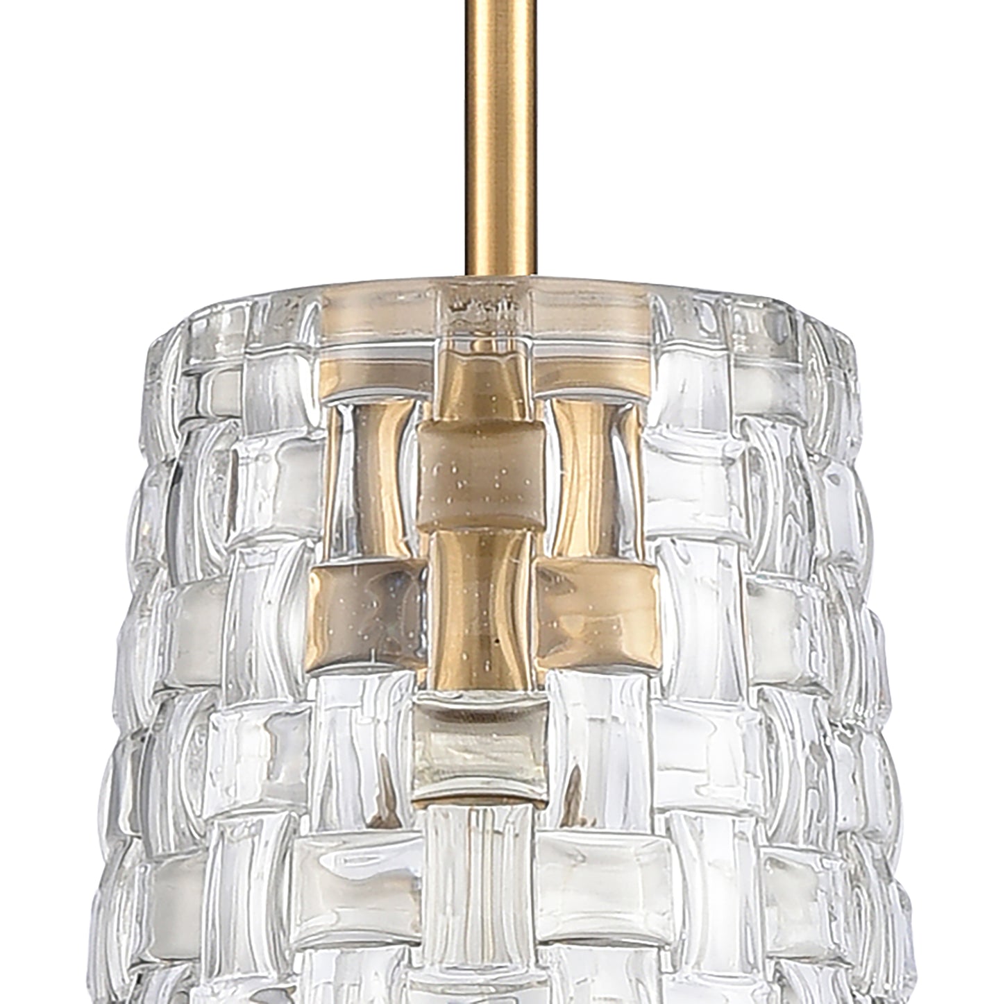 ELK SHOWROOM 82175/1 Lightweave 5.5'' Wide 1-Light Mini Pendant - Satin Brass