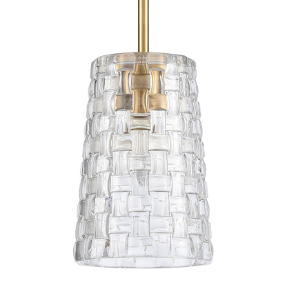 ELK SHOWROOM 82175/1 Lightweave 5.5'' Wide 1-Light Mini Pendant - Satin Brass