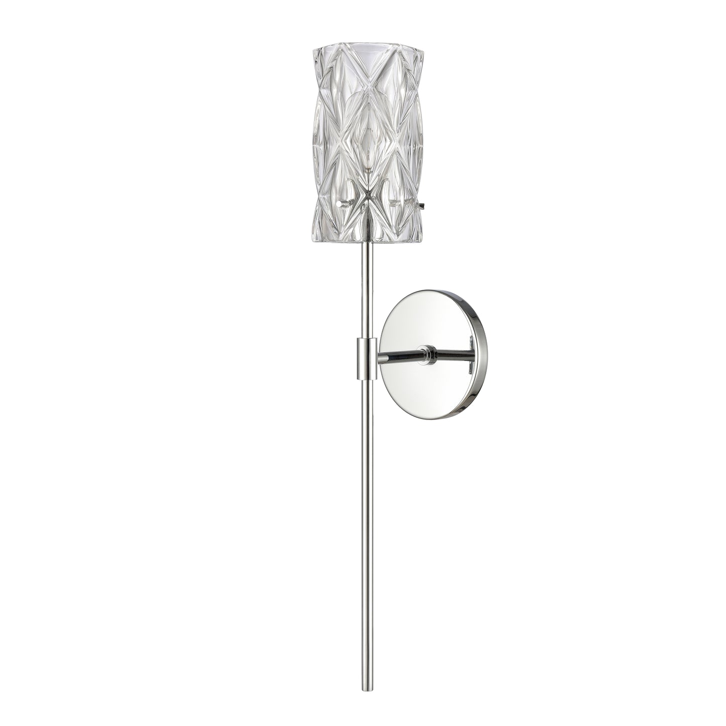 ELK SHOWROOM 82194/1 Forma de Crystal 24'' High 1-Light Sconce - Polished Chrome