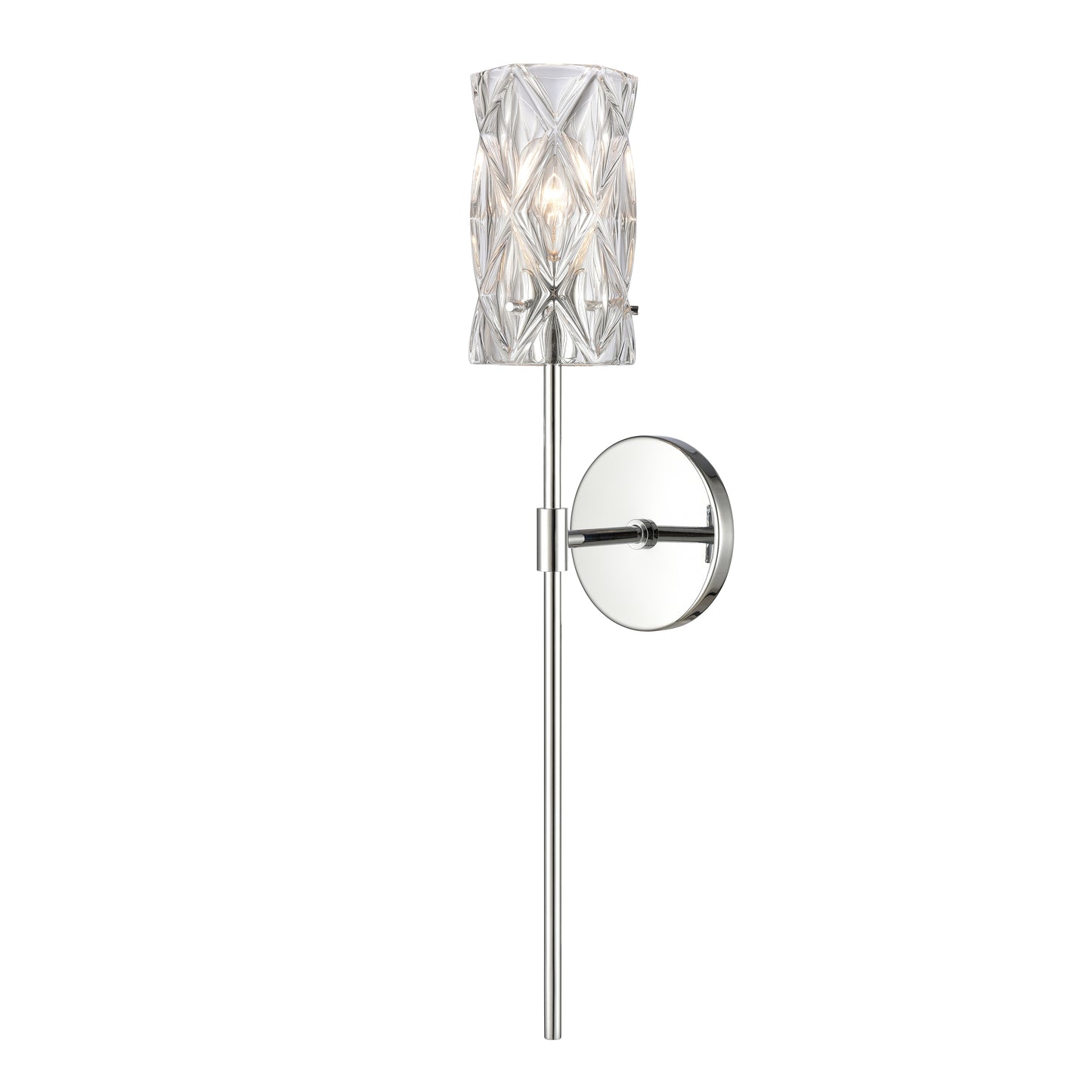 ELK SHOWROOM 82194/1 Forma de Crystal 24'' High 1-Light Sconce - Polished Chrome