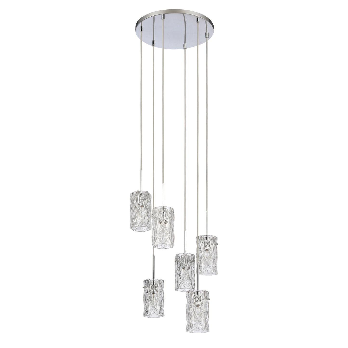 ELK SHOWROOM 82198/6 Forma de Crystal 17.5'' Wide 6-Light Pendant - Polished Chrome