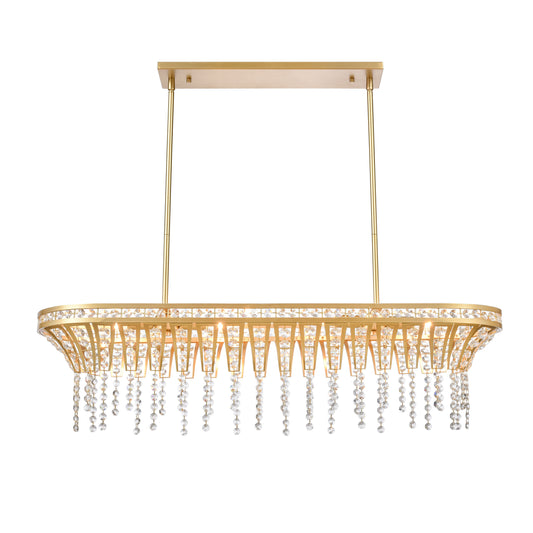 ELK SHOWROOM 82226/4 Fantania 36'' Wide 4-Light Linear Chandelier - Champagne Gold