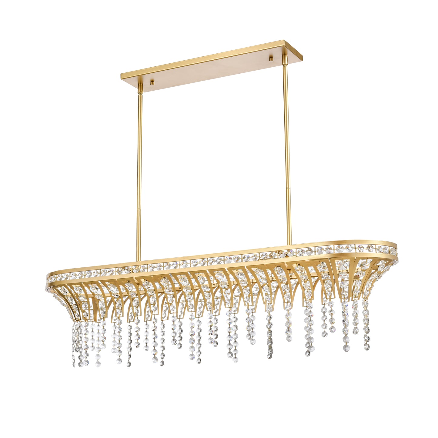 ELK SHOWROOM 82226/4 Fantania 36'' Wide 4-Light Linear Chandelier - Champagne Gold