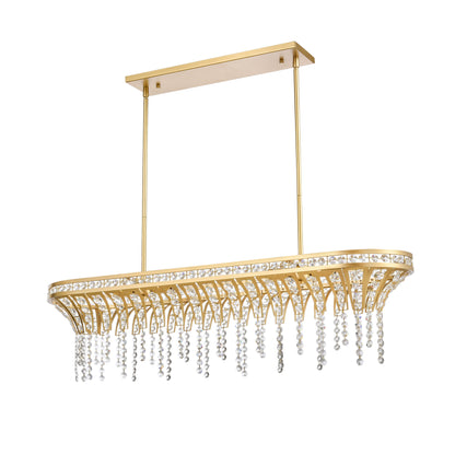 ELK SHOWROOM 82226/4 Fantania 36'' Wide 4-Light Linear Chandelier - Champagne Gold