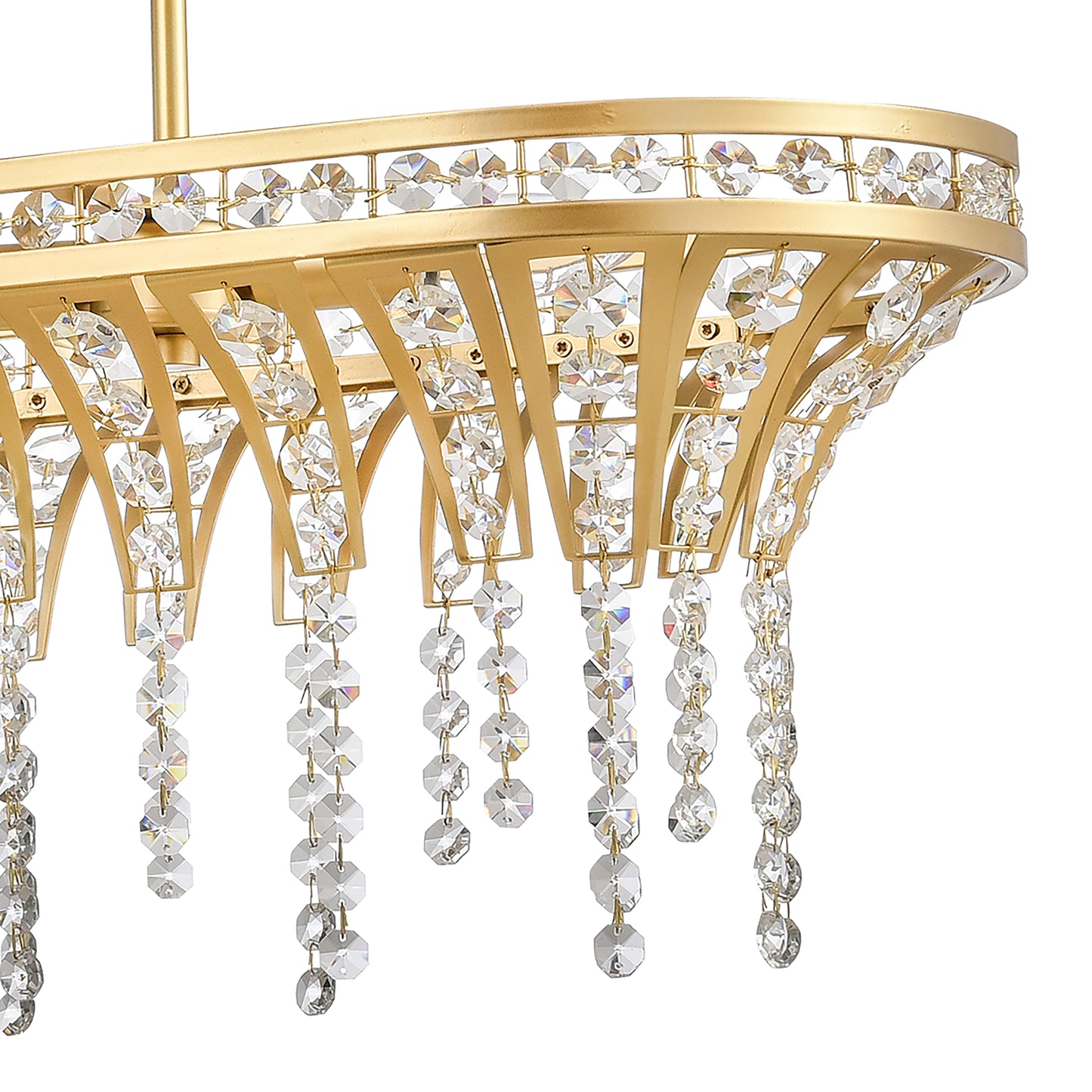 ELK SHOWROOM 82226/4 Fantania 36'' Wide 4-Light Linear Chandelier - Champagne Gold