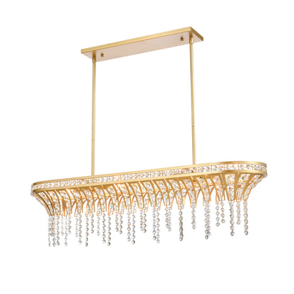 ELK SHOWROOM 82226/4 Fantania 36'' Wide 4-Light Linear Chandelier - Champagne Gold