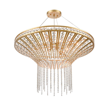 ELK SHOWROOM 82229/8 Fantania 36'' Wide 8-Light Chandelier - Champagne Gold