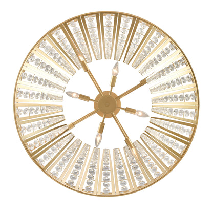 ELK SHOWROOM 82229/8 Fantania 36'' Wide 8-Light Chandelier - Champagne Gold