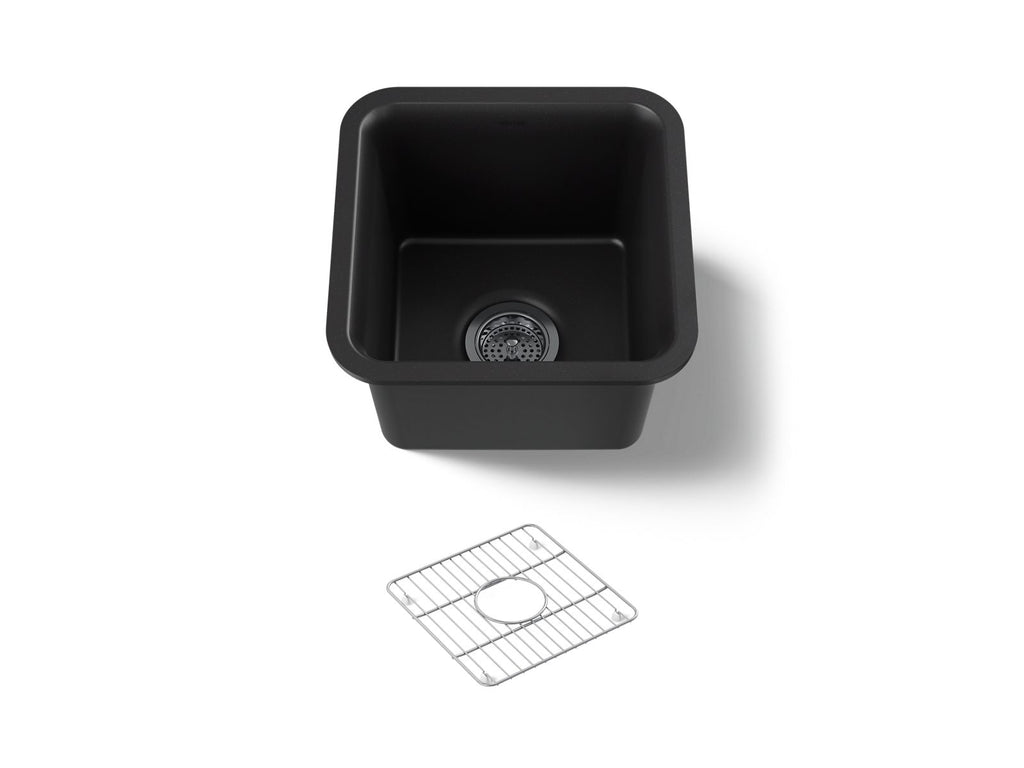 KOHLER K-8223-CM1 Cairn 15-1/2" Undermount Bar Sink - Matte Black