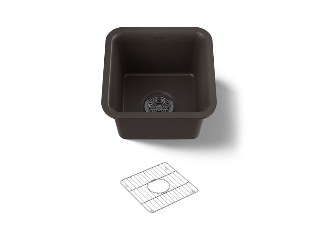 KOHLER K-8223-CM2 Cairn 15-1/2" Undermount Bar Sink - Matte Brown
