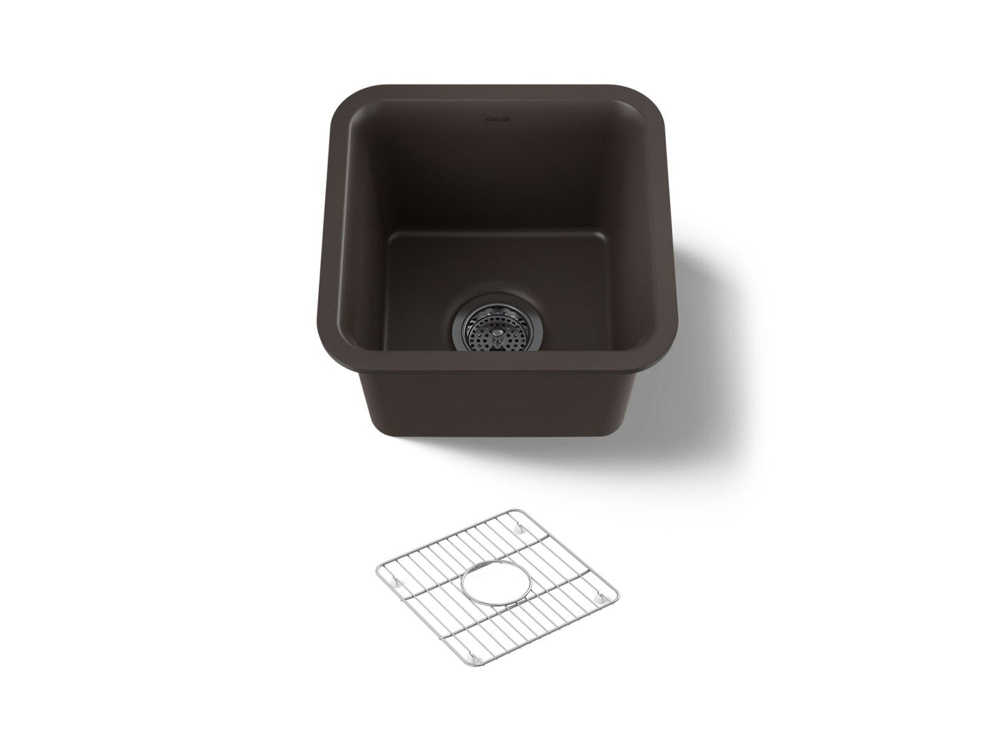 KOHLER K-8223-CM2 Cairn 15-1/2" undermount bar sink - Matte Brown