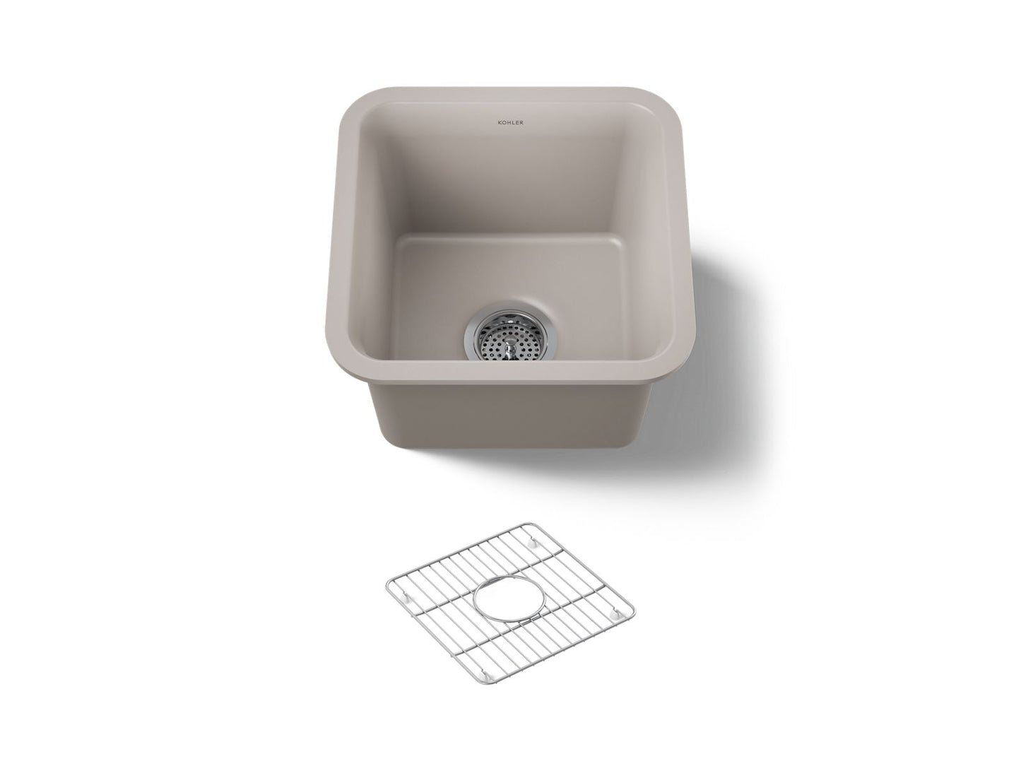 KOHLER K-8223-CM3 Cairn 15-1/2" undermount bar sink - Matte Taupe