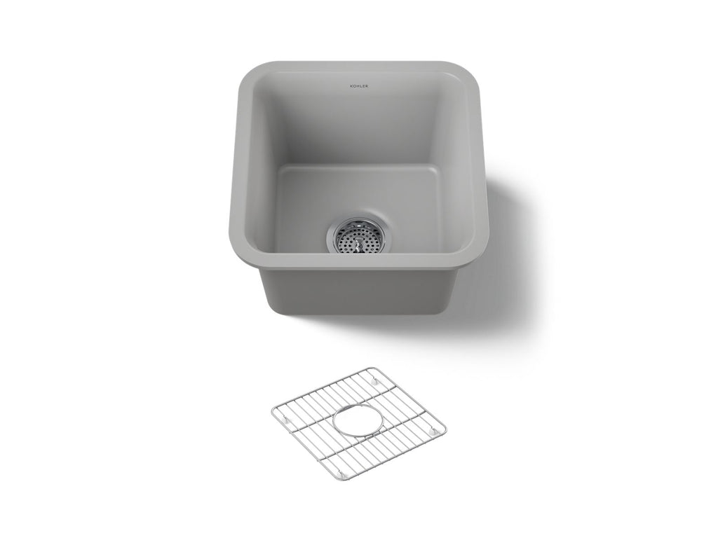 KOHLER K-8223-CM4 Cairn 15-1/2" Undermount Bar Sink - Matte Grey