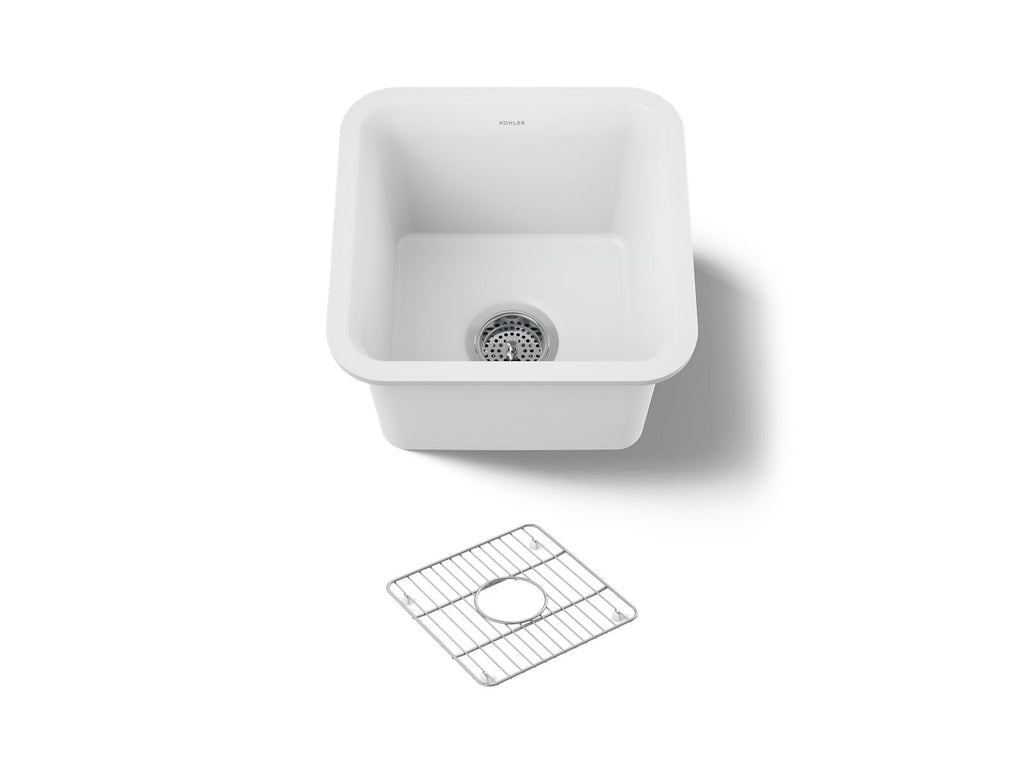 KOHLER K-8223-CM6 Cairn 15-1/2" Undermount Bar Sink - Matte White