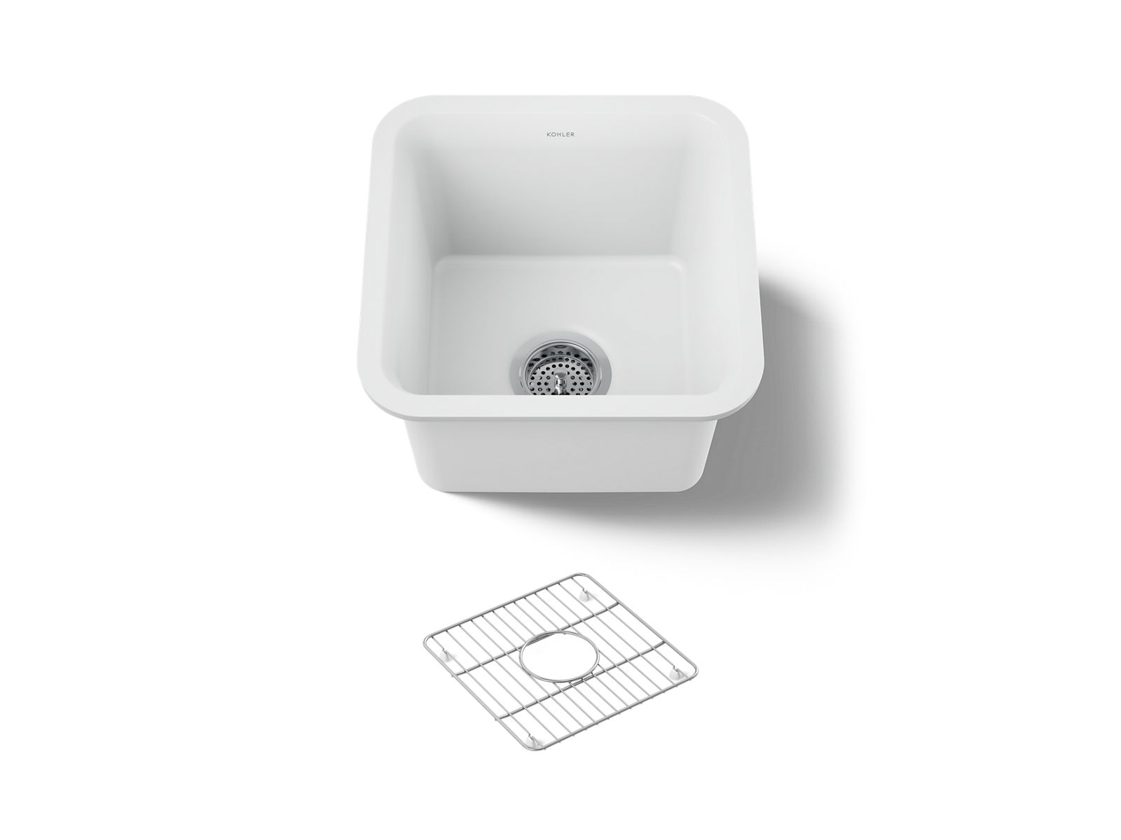 KOHLER K-8223-CM6 Cairn 15-1/2" Undermount Bar Sink - Matte White